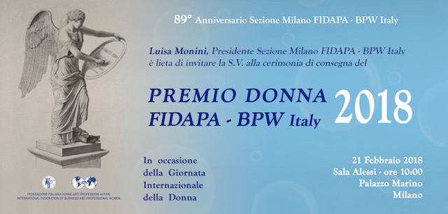 Premio Donna Fidapa – BPW Italy 2018