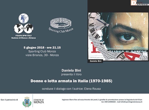 Presentazione del libro “Donne e lotta armata in Italia”