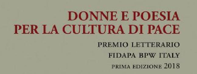 Premio Letterario Fidapa Prima Edizione 2018 Donne e Poesia per la cultura di pace