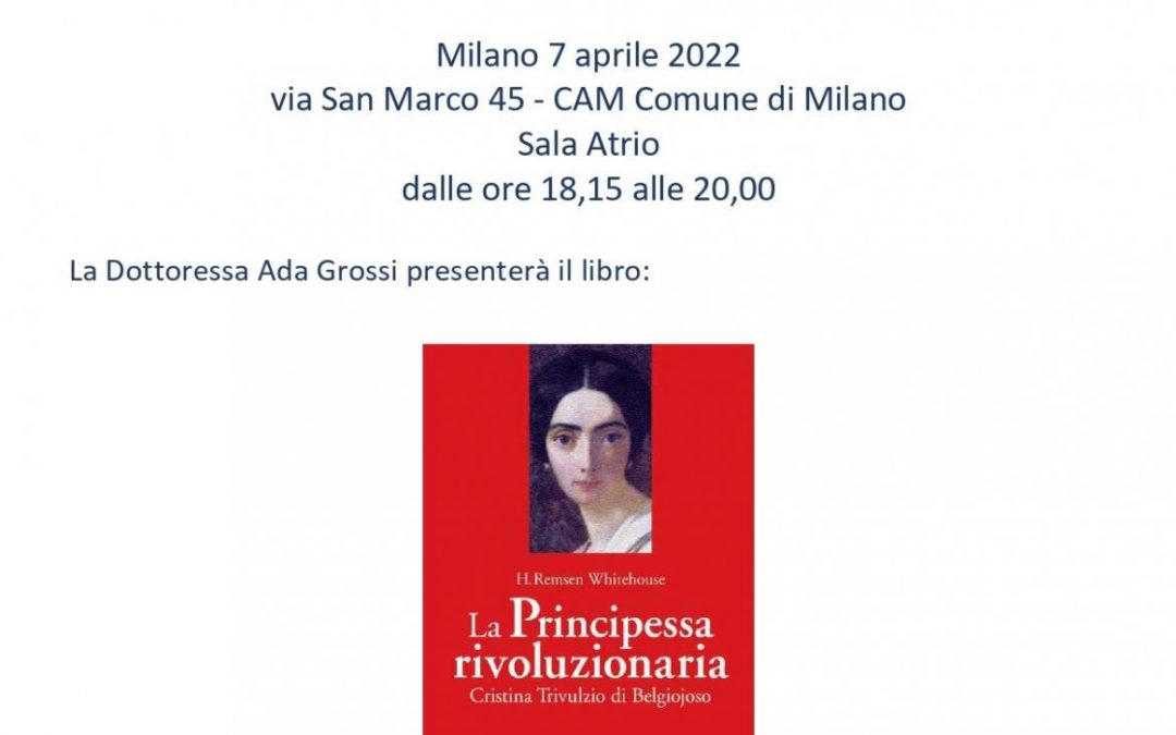 Presentazione libro Cristina Trivulzio – 7 aprile 2022