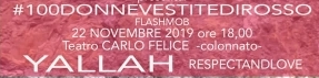 22 novembre 2019  h.18.00  flash mob #100DONNE VESTITE DI ROSSO