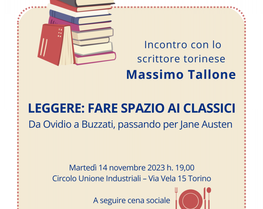 14 novembre 2023 – Conviviale con Massimo Tallone