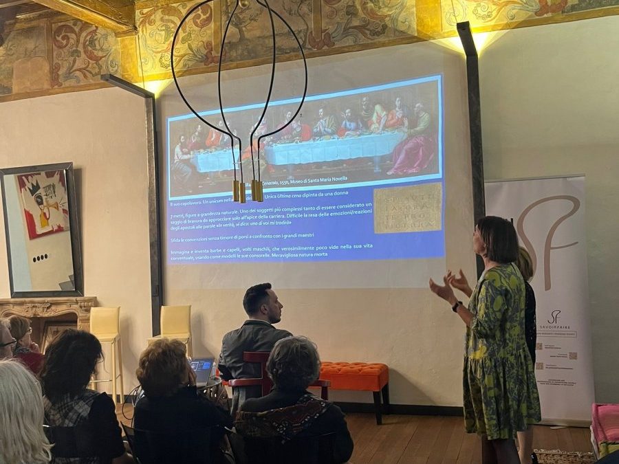 Foto della Conferenza “Quel che le donne nall’arte han saputo fare”.