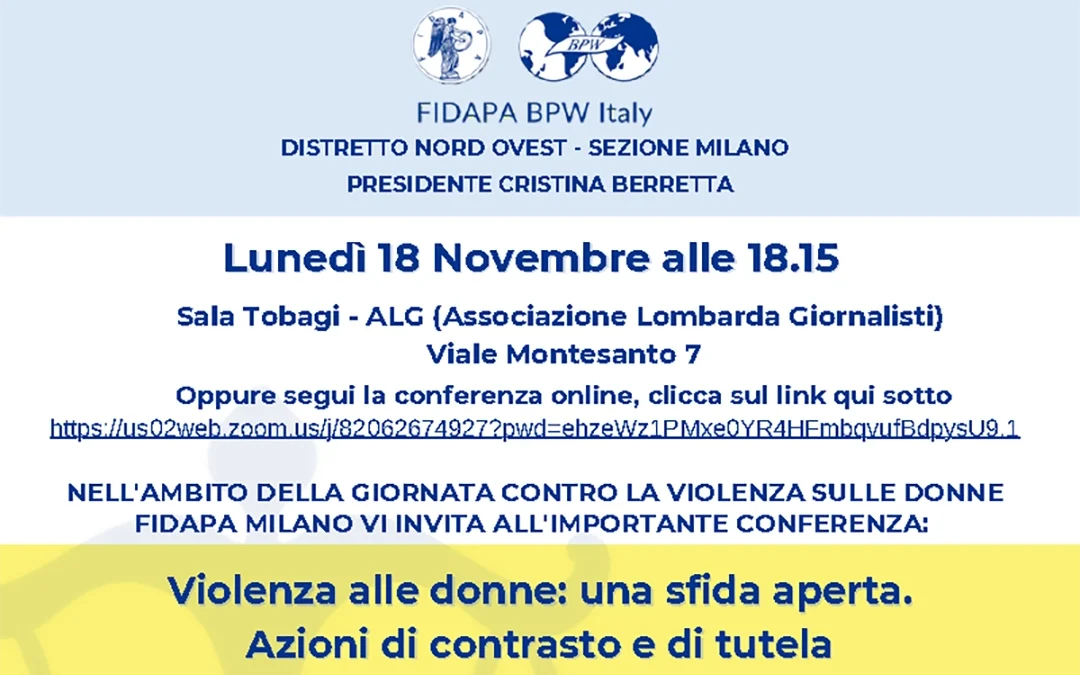 Conferenza: Violenza alle donne, una sfida aperta.