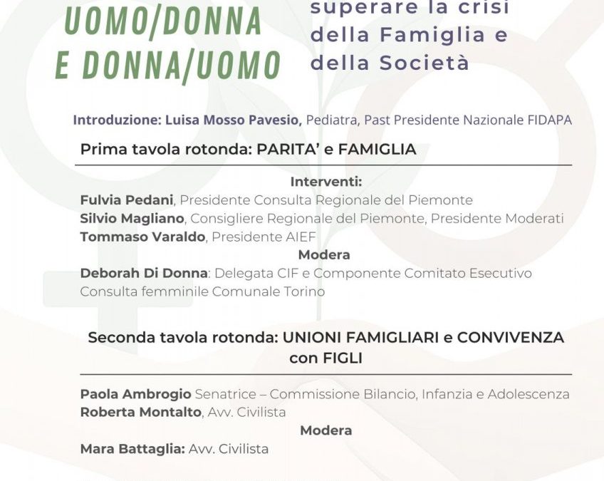 Convegno “Alleanza Uomo/Donna e Donna/Uomo” (foto dell’evento)