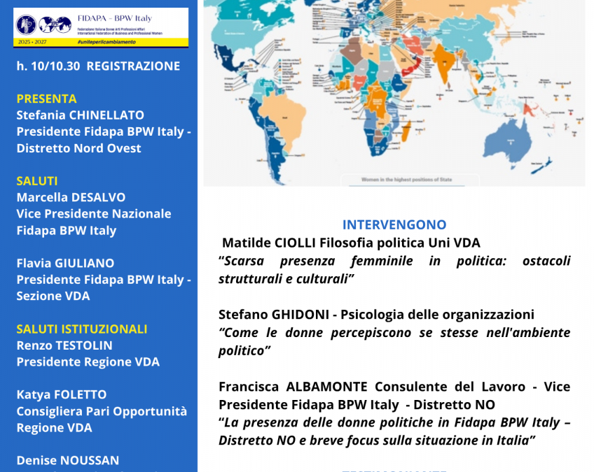 Evento e Assemblea Distrettuale – Politica al femminile