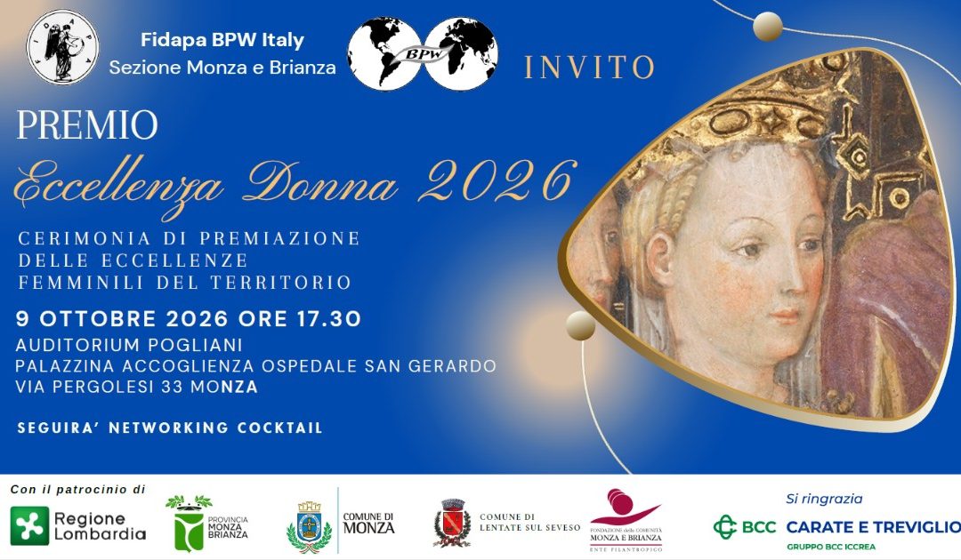 9 ottobre – Premio Eccellenza Donna 2026